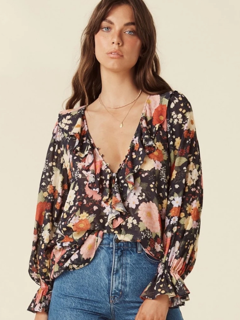 Spell Sangria Blouse In Nightshade